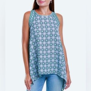 NWT Max Studio Boho Design Trapezoid Long Blouse Size Small